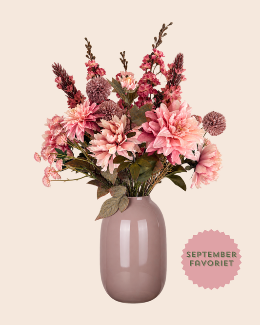 Velvet Shadow | Zijden boeket met oud roze tinten