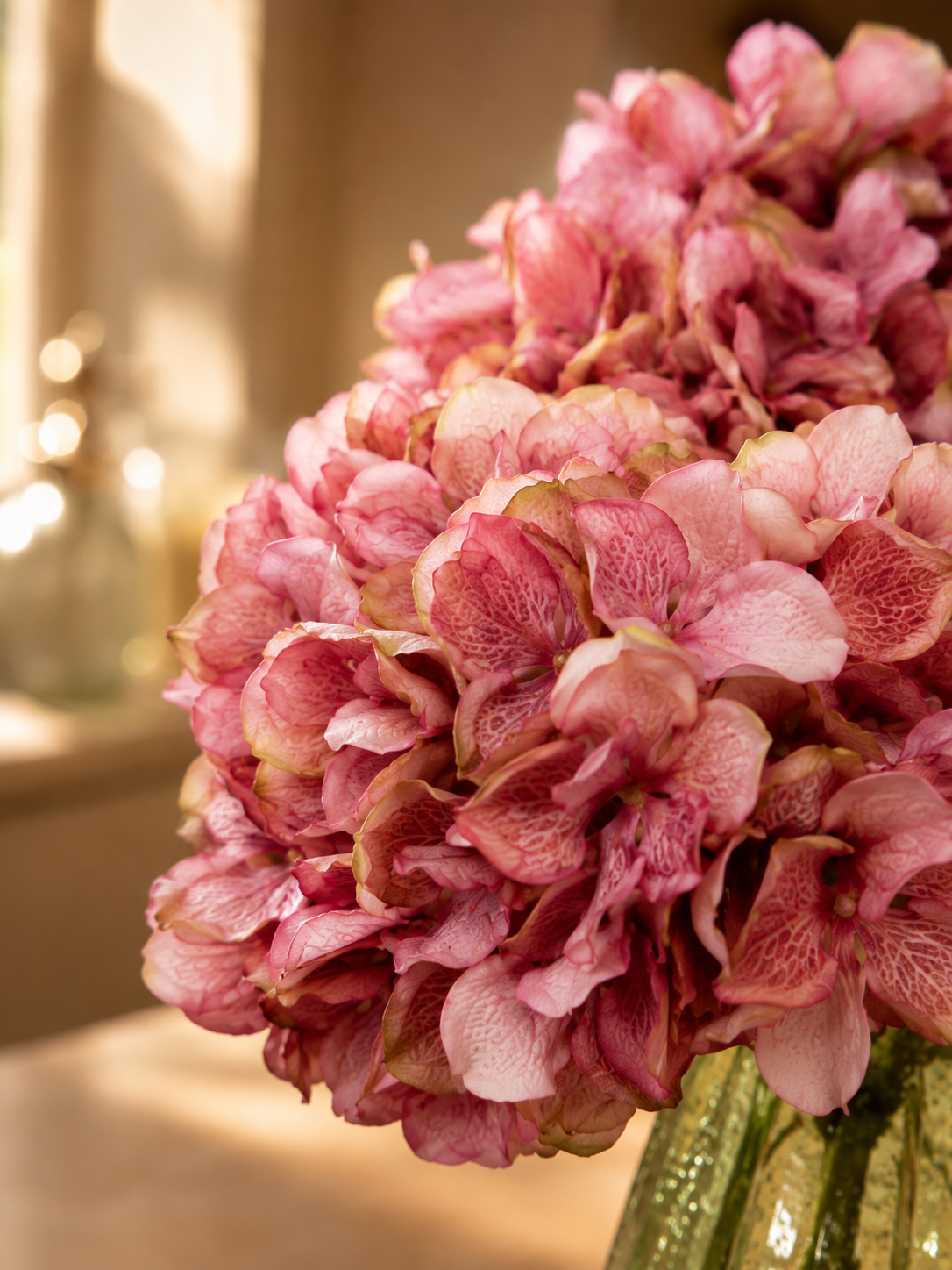 hortensia lila zijde detail