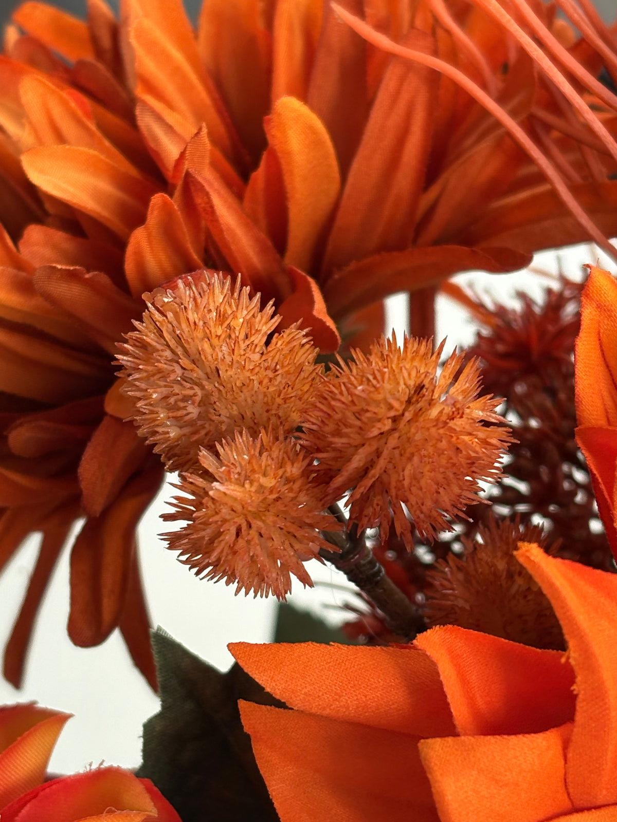 Orange flame | herfst boeket met zijden bloemen
