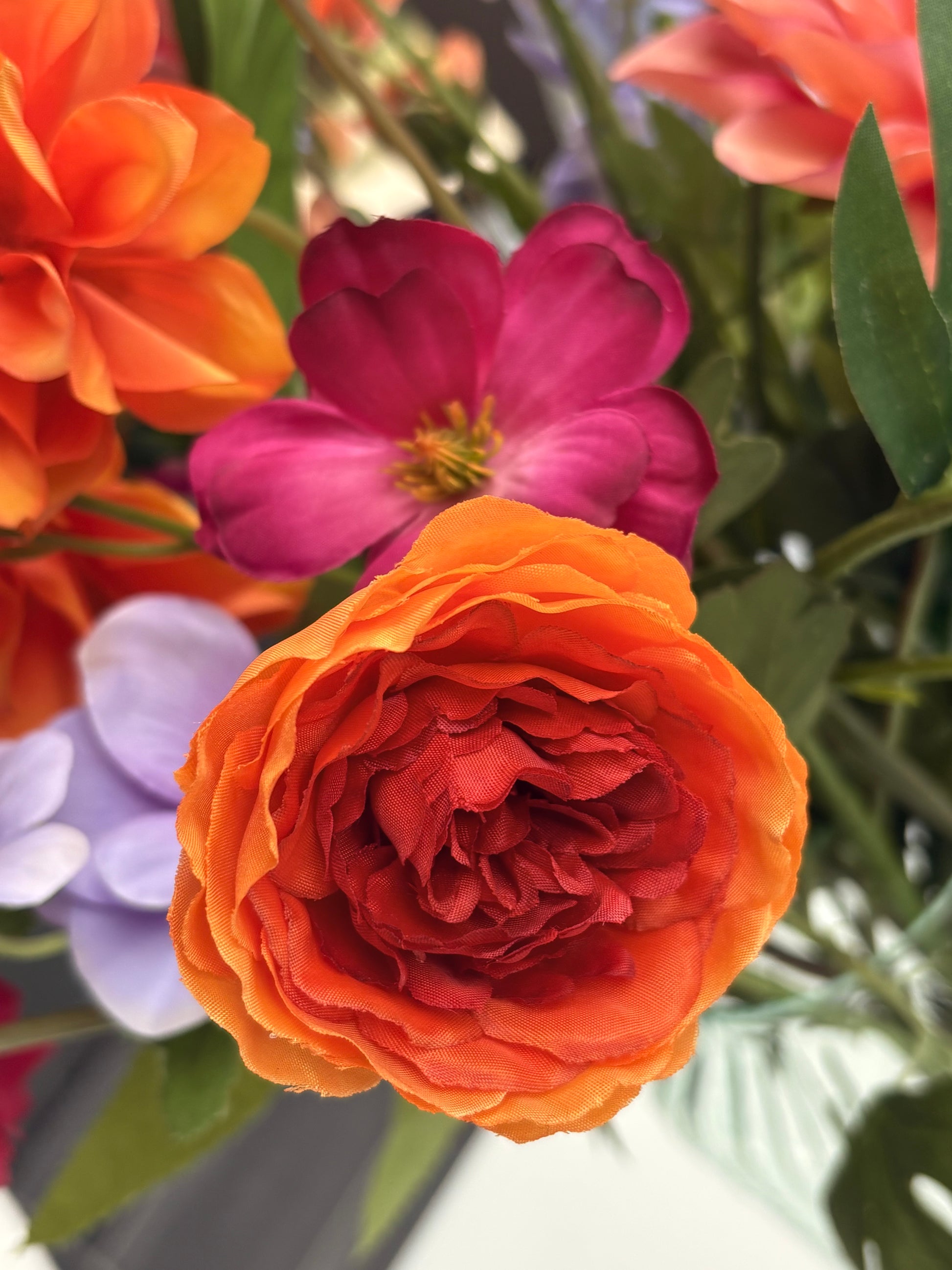 Ranonkel zijdebloem oranje
