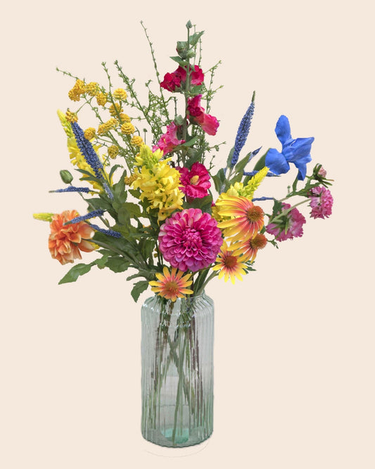 zijden boeket met levensechte zijdenbloemen