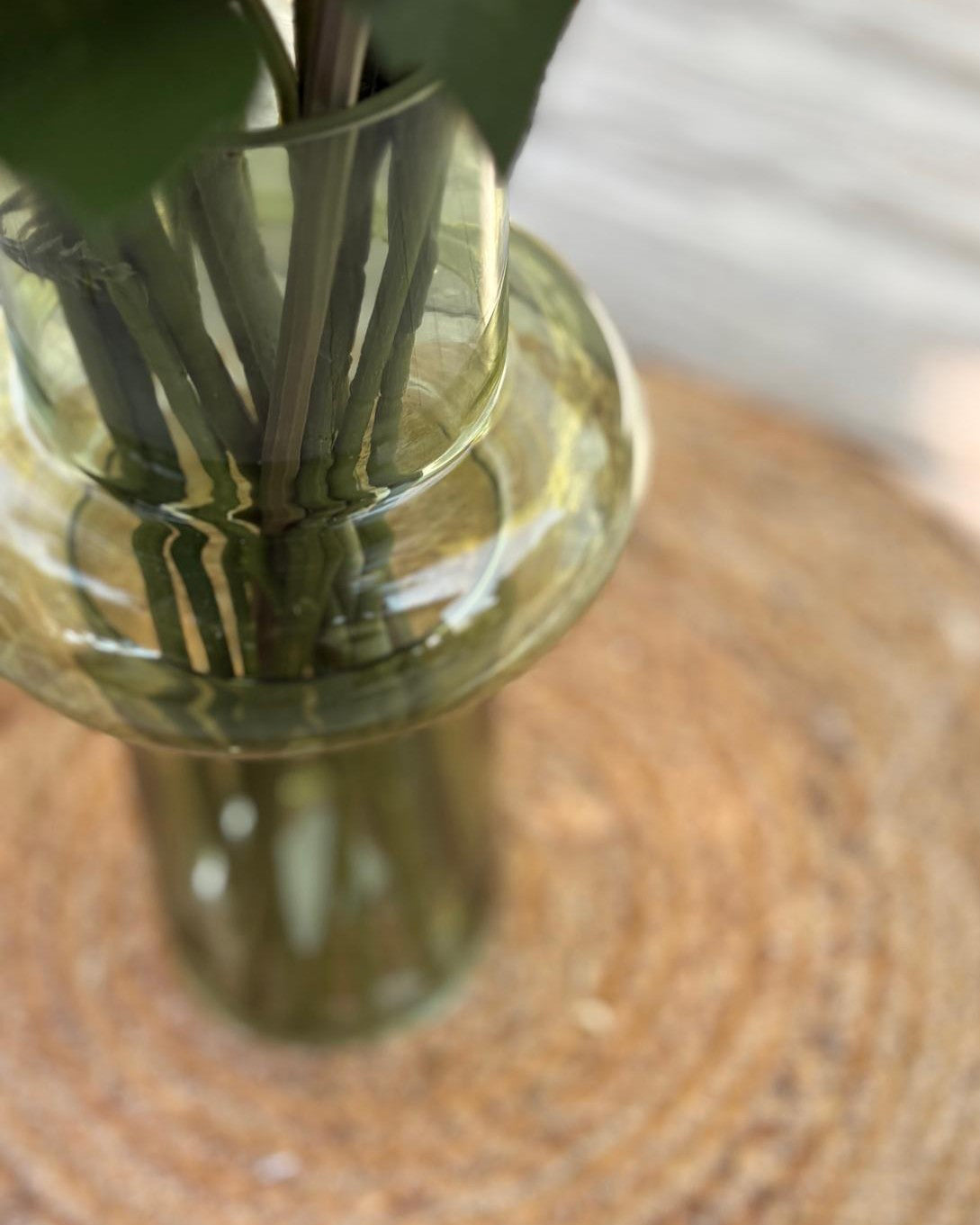 vaas groen voor zijdenbloemen