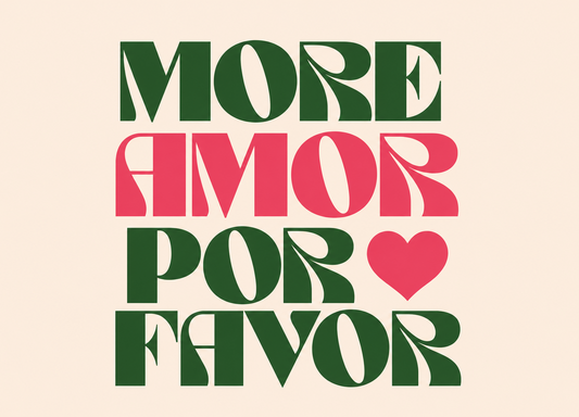 wenskaartje More amor por favor