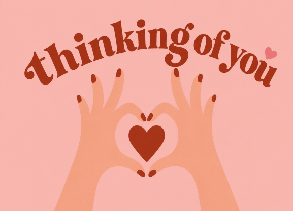 wenskaartje thinking of you