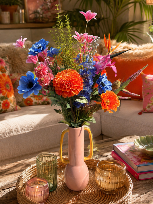 Wild Muse | Kleurrijk zijdebloemen boeket met strelizia