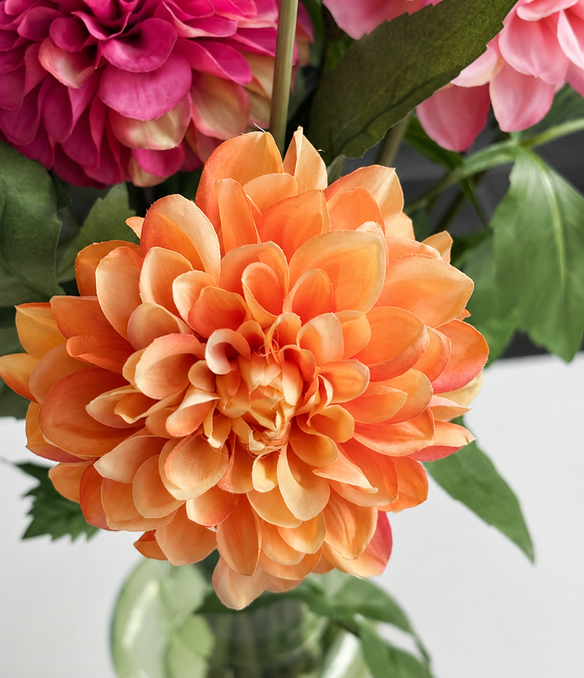 zijdenbloem dahlia oranje