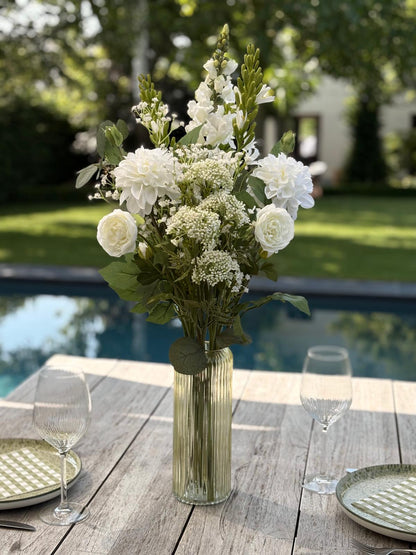zijdenbloemen in vaas