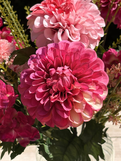 dahlia fuchsia zijden bloemen