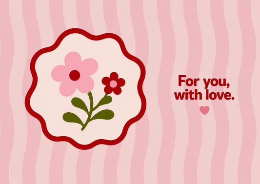 Kaartje 'For you, with love'