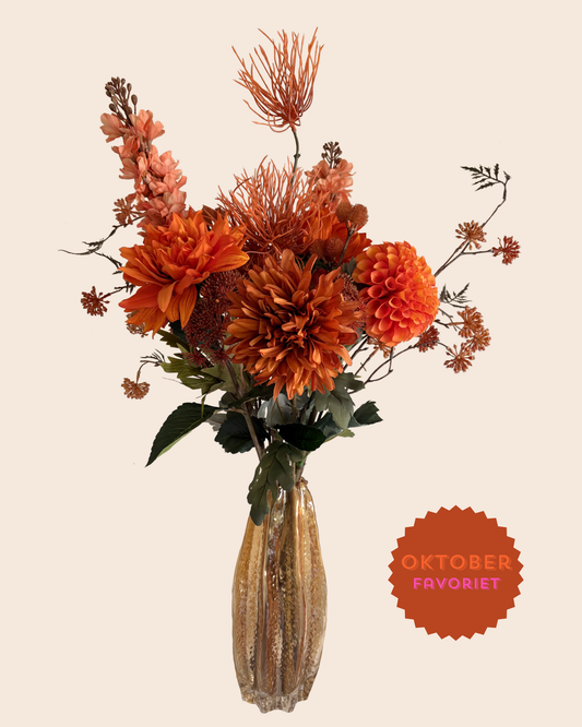 Orange flame | herfst boeket met zijden bloemen