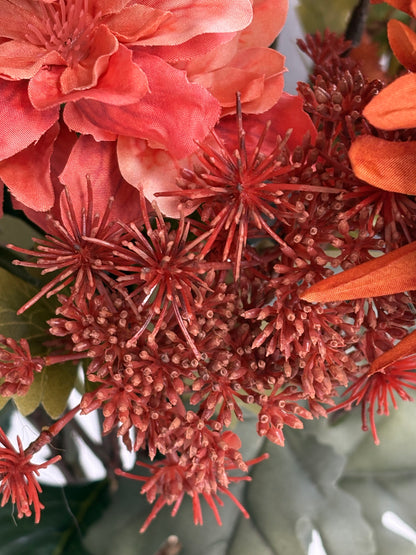 Orange flame | herfst boeket met zijden bloemen