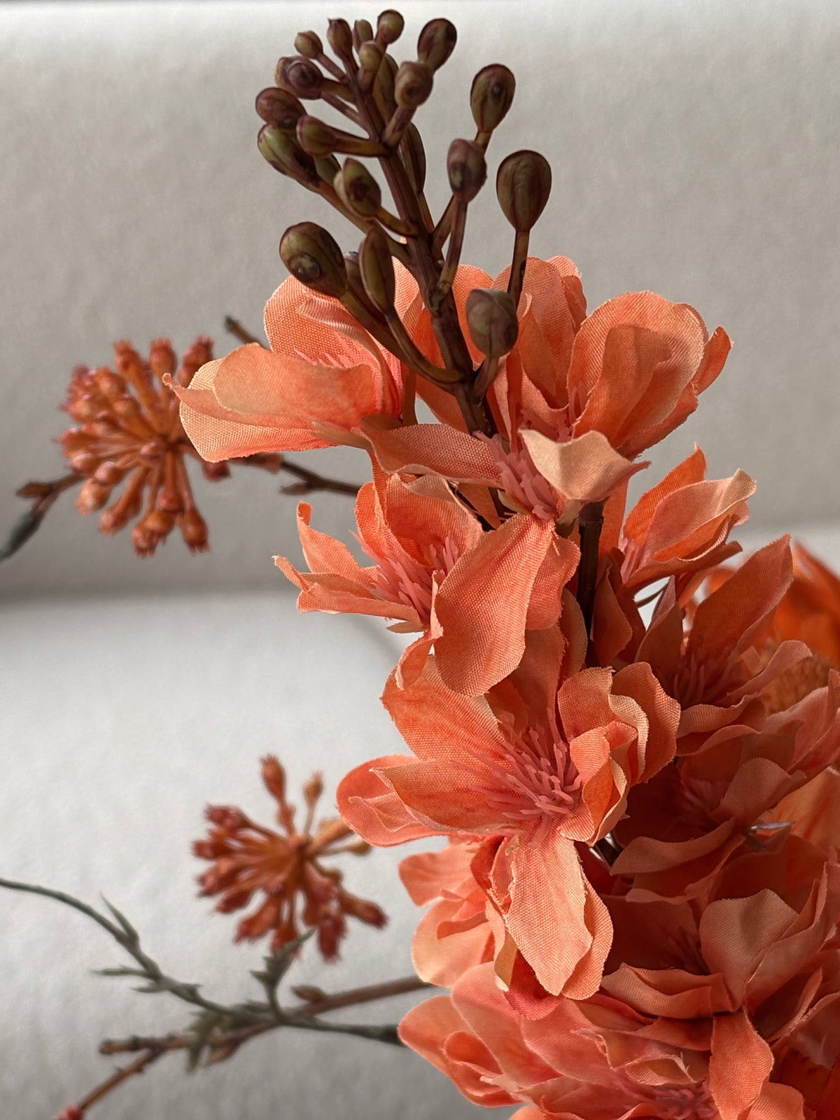Orange flame | herfst boeket met zijden bloemen