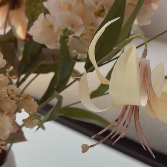 boeket zijdebloemen vanille