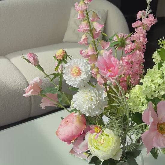 zijdenbloemen boeket rose