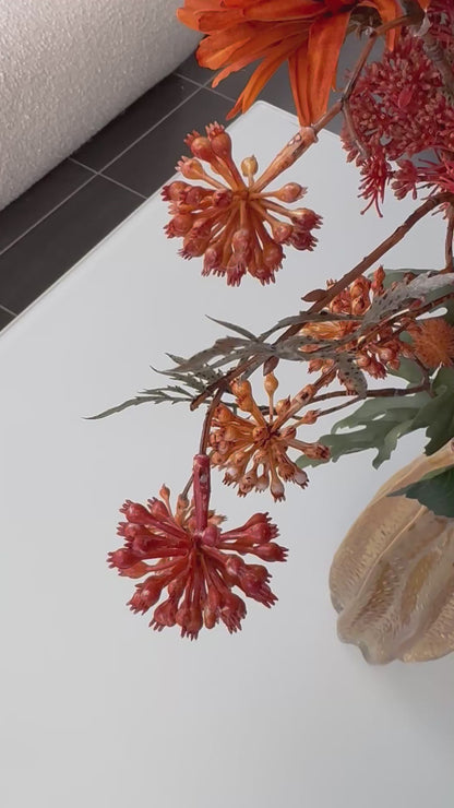 Orange flame | herfst boeket met zijden bloemen