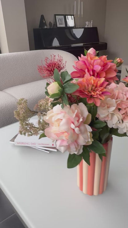 Terra Glow | Zijdenbloemen boeket in warme tinten