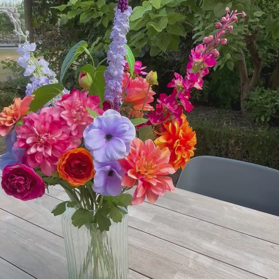 boeket zijdebloemen boho