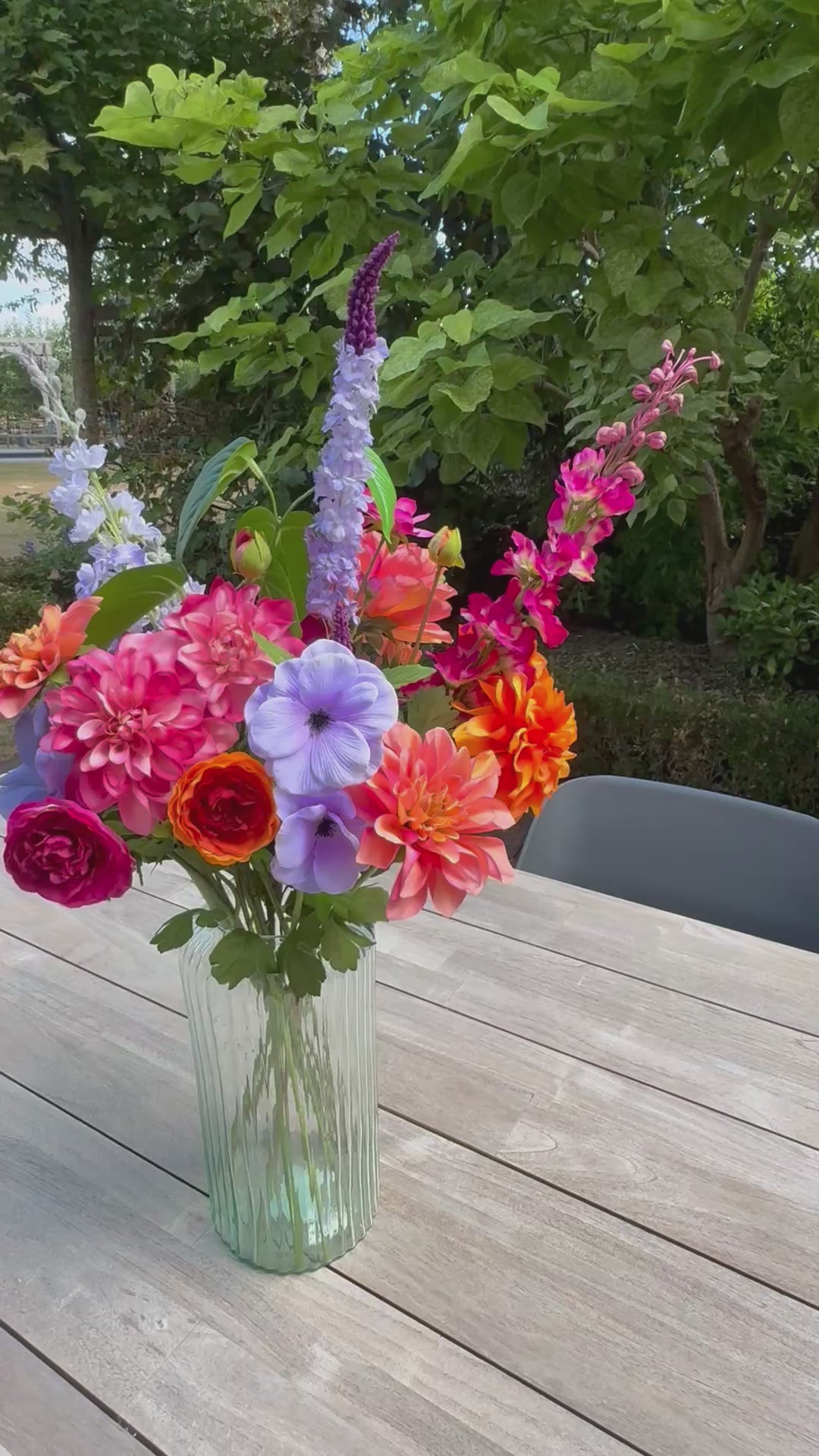 boeket zijdebloemen boho