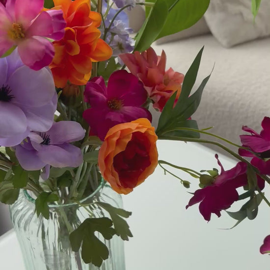 zijdebloemen boeket boho stijl binnen