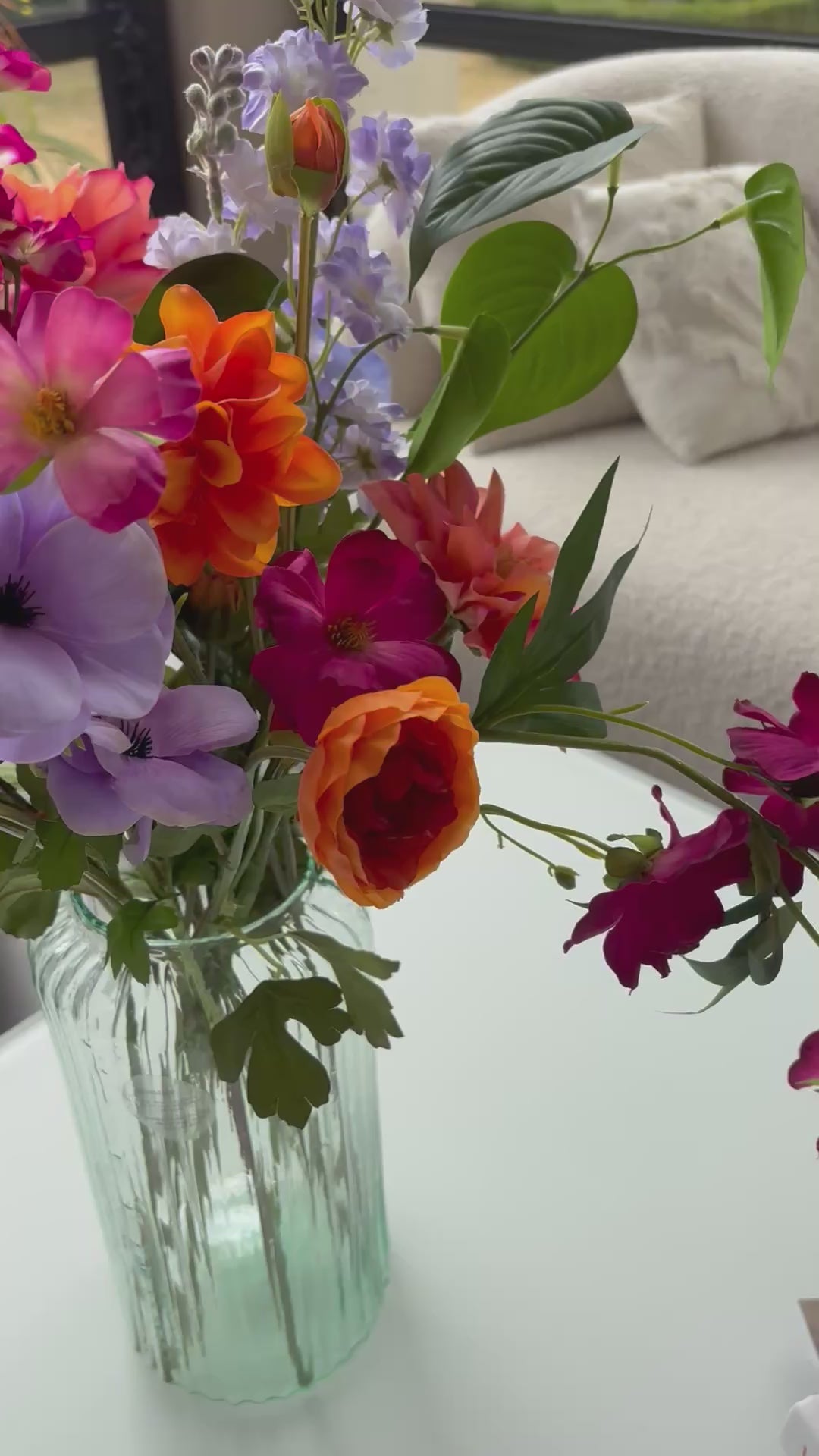 zijdebloemen boeket boho stijl binnen