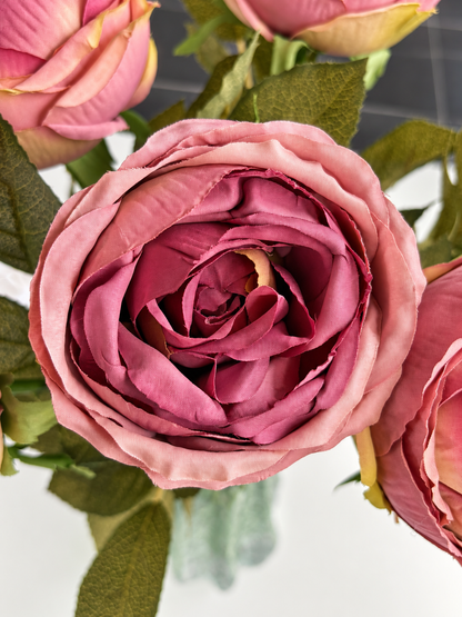 Rose Romance oudrose | zijden boeket met rozen