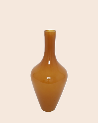 Siena ambre | vase boule en verre à col étroit