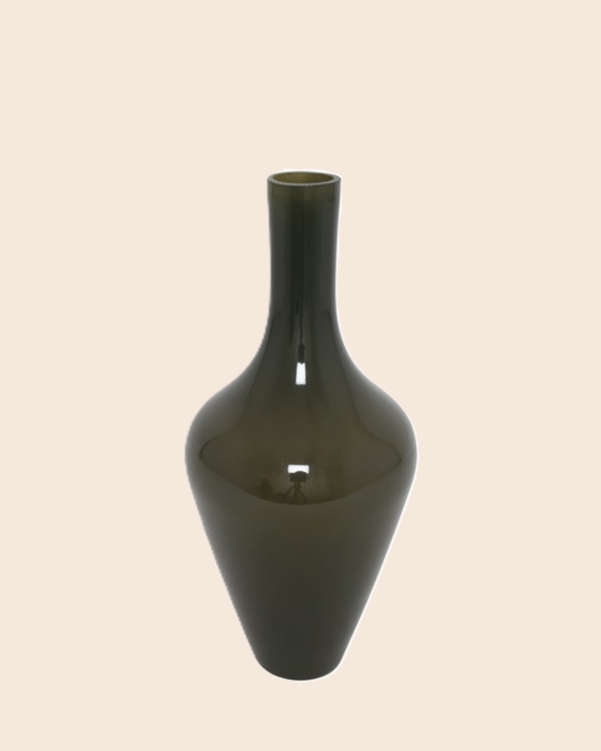 Siena olive | glazen buikvaas met smalle hals