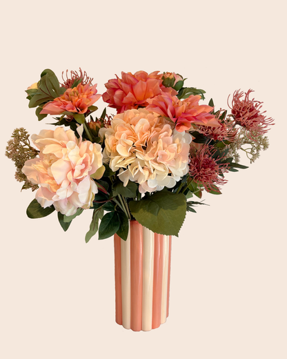 Terra Glow | Zijdenbloemen boeket in warme tinten