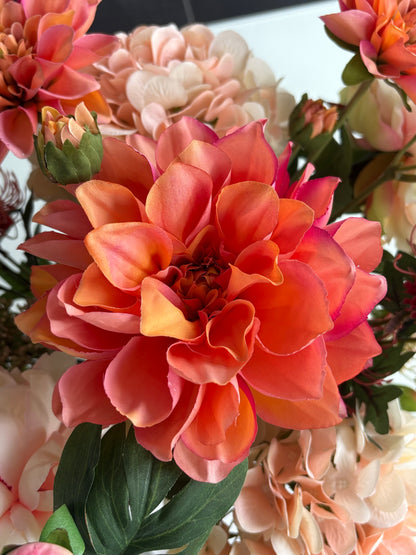 Terra Glow | Zijdenbloemen boeket in warme tinten
