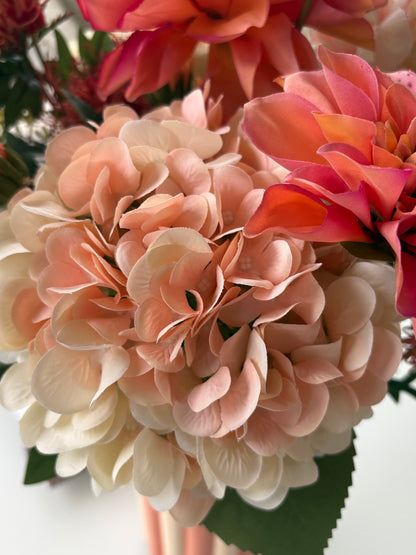 Terra Glow | Zijdenbloemen boeket in warme tinten
