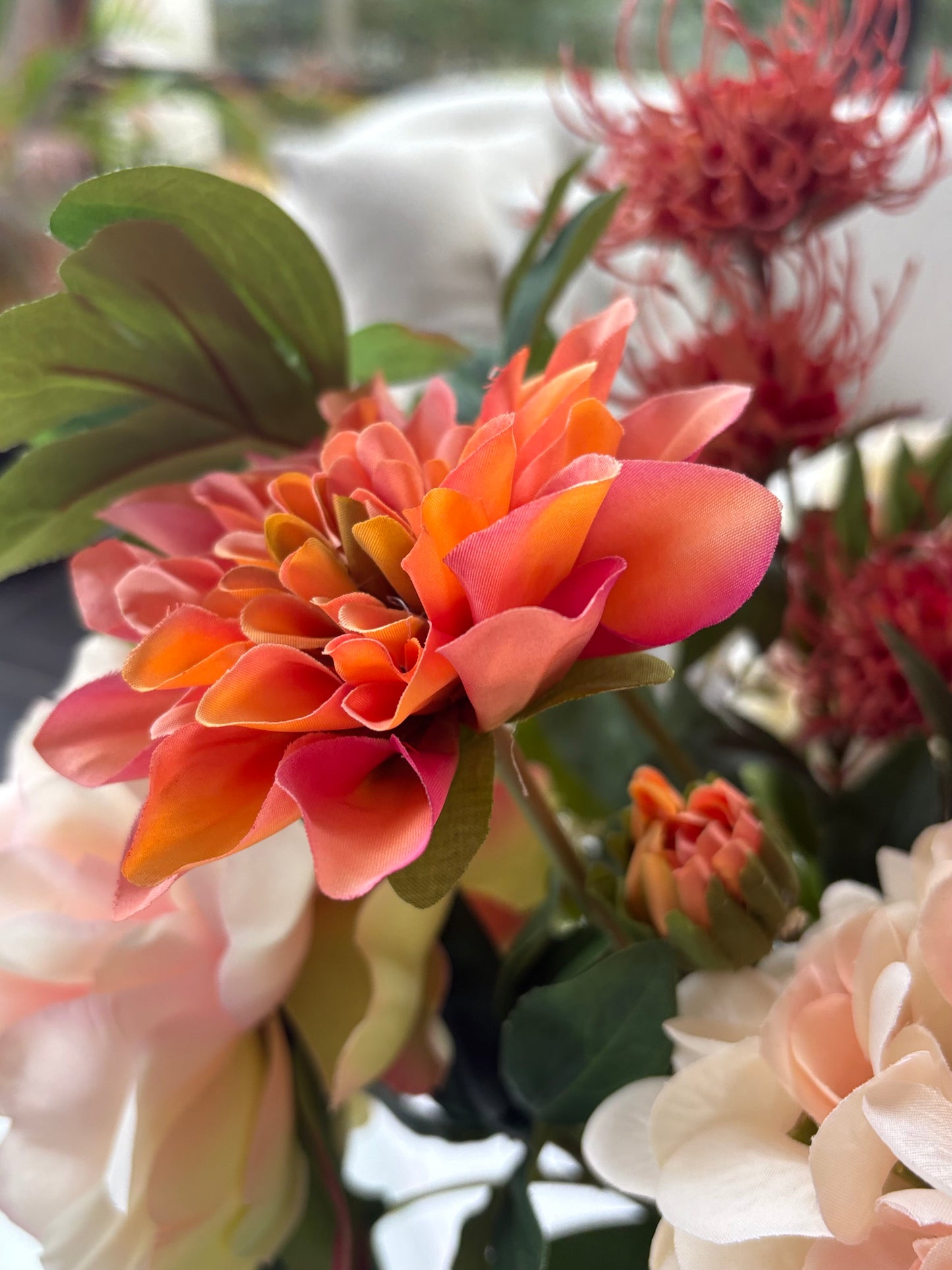 Terra Glow | Zijdenbloemen boeket in warme tinten