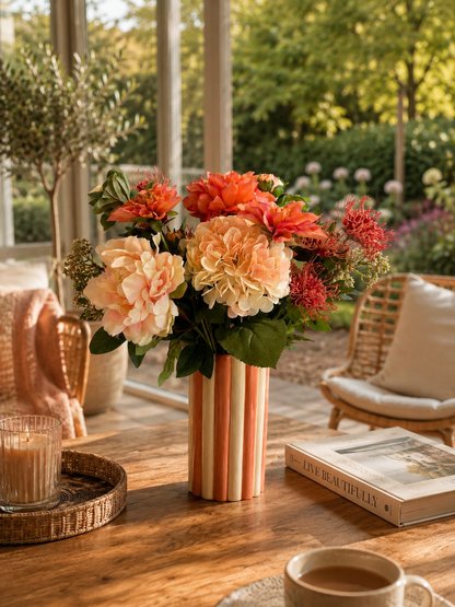 Terra Glow | Zijdenbloemen boeket in warme tinten