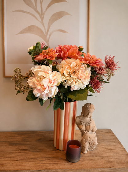 Terra Glow | Zijdenbloemen boeket in warme tinten