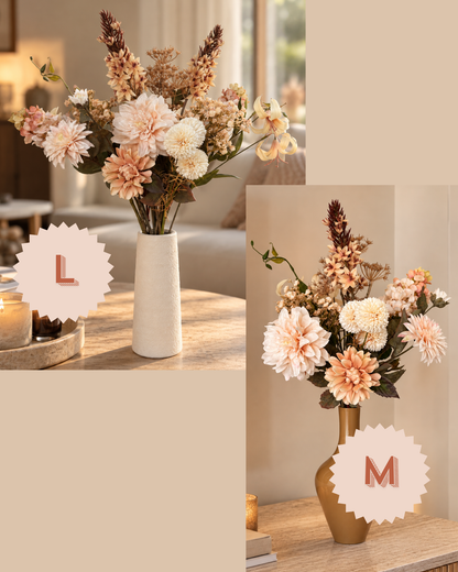 Vanilla crush | zijdenbloemen boeket met crème tinten