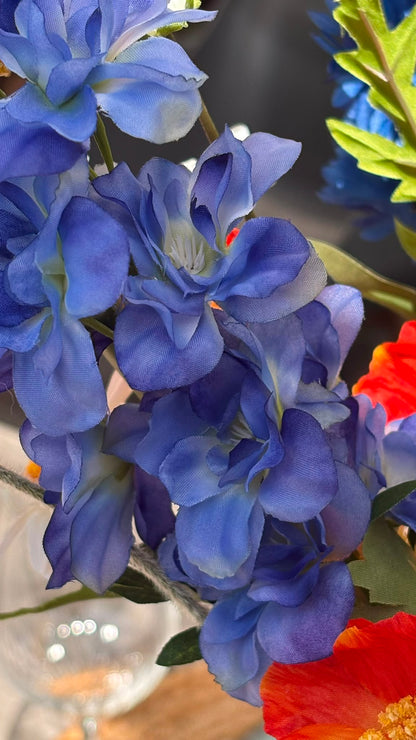 Delphinium kunstbloem blauw