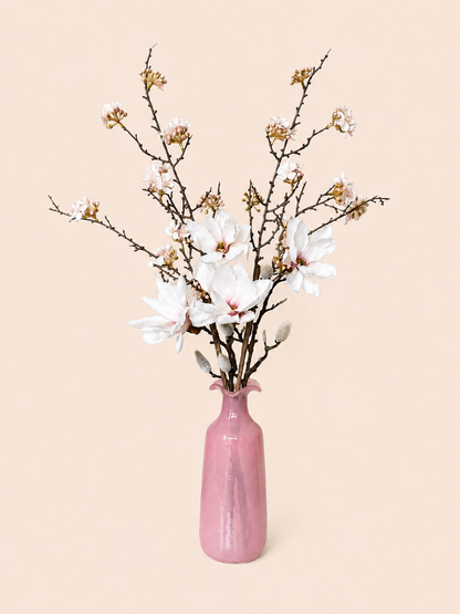 zijdebloem japandi magnolia en bloesems