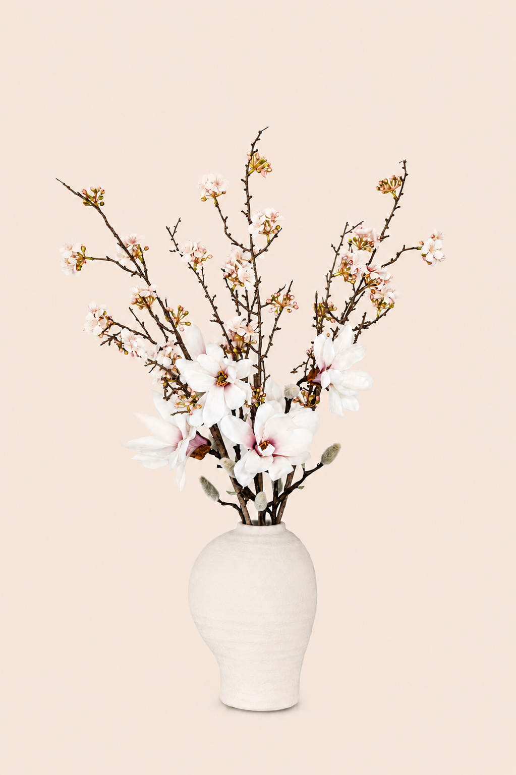 zijdebloem japandi magnolia en bloesems
