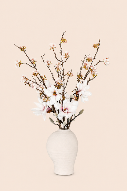 zijdebloem japandi magnolia en bloesems